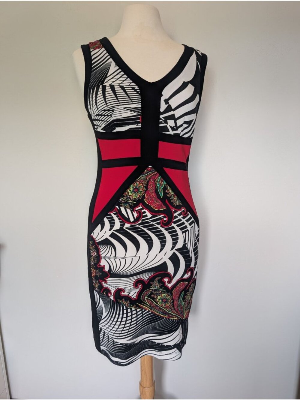 Frank Lyman Women Sleeveless Abstract Print Sheath Dress Size 8 Artsy